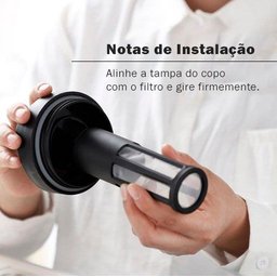 Copo com Infusor de Resina Café Cold Brew 420ml Preto - Ilc - 4