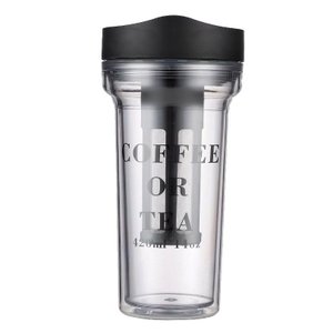Copo com Infusor de Resina Café Cold Brew 420ml Preto - Ilc