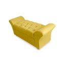 Ver imagem 3 de Cabeceira Geovana e Calçadeira Veneza Para Quarto Casal 140cm Suede Amarelo - LM DECOR