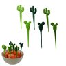 Kit 6 Pçs Palito Cacto Espeto Garfinho Palitinho Decorativo Frutas Petiscos Infantil Lancheira - 11