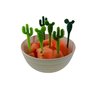 Kit 6 Pçs Palito Cacto Espeto Garfinho Palitinho Decorativo Frutas Petiscos Infantil Lancheira - 2