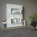 Ver imagem 2 de Cama Articulada Casal com Mesas de Cabeceira Amêndoa Cm8041 Cor: Branco