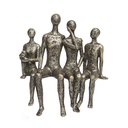 Ver imagem 1 de Família Abstrata Dourada Sentada – Casal e Dois Adolescentes