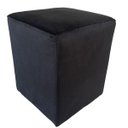 Ver imagem 4 de Kit Poltrona Giovana Puff Quadrado e Almofadas em Sued Premium: Preto Pés Madeira Claro