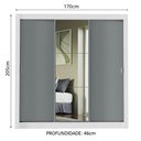 Ver imagem 4 de Guarda Roupa Casal Madesa Mônaco 3 Portas de Correr com Espelho