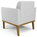 Ver imagem 7 de Poltrona Base Madeira Castanho Kit 2 Maressa Linho Cinza - Ibiza