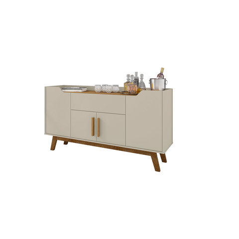 Aparador Buffet Future Off-white/cinamomo – Bechara Móveis