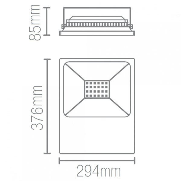 Refletor LED 100W Slim Blumenau - 2