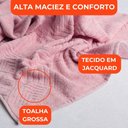 Ver imagem 4 de Jogo de Toalhas de Banho 100% Algodão 5 Peças Completo Max Sonhare Sultan Gris e Rosa