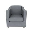 Ver imagem 1 de Poltrona Decorativa Sala Recepção Escritório Suede Cinza