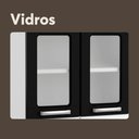 Ver imagem 4 de Armário de Cozinha Aéreo 3 Portas com Vidro Bertolini Múltipla