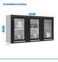 Ver imagem 3 de Armário de Cozinha Aéreo 3 Portas com Vidro Bertolini Múltipla