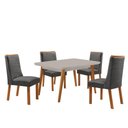 Ver imagem 7 de Mesa de Jantar Copper 4 Lugares Retangular MDF com Vidro 120cm Grafite Moderna