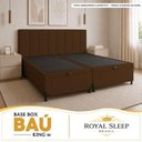 Ver imagem 2 de Cama Box com Baú King Royal Sleep Bipartido Tecido Sintético Marrom