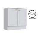 Ver imagem 1 de Gabinete de Cozinha Modulado Balcão Americana 2 Portas c/Tampo p/ Cooktop Branco - Henn