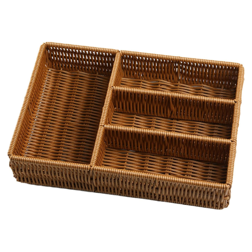 Porta Talheres Organizador de Gavetas Rústico com Divisórias