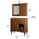 Ver imagem 5 de Gabinete para Banheiro e Armário Espelheira Madeira Maciça Dália 3064