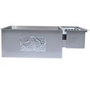 Ver imagem 5 de Cuba Calha Gourmet Pia Aço Inox 304 Cozinha Profissional 50x40cm Cozix