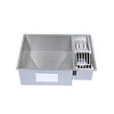 Ver imagem 3 de Cuba Calha Gourmet Pia Aço Inox 304 Cozinha Profissional 50x40cm Cozix