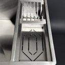 Ver imagem 4 de Cuba Calha Gourmet Pia Aço Inox 304 Cozinha Profissional 50x40cm Cozix