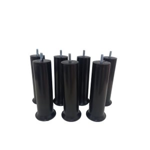 Kit com 7 Pes Preto para Cama Box Altura de 18 Cm Elevando a Altura de Sua Cama