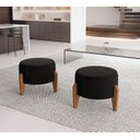 Ver imagem 2 de Puff com Baú Duo Redondo em Tecido Tipo Corano