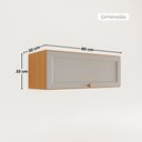 Ver imagem 3 de Armário Aéreo de Cozinha Pequeno Maria 100% MDF Móveis Home