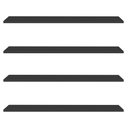 Ver imagem 1 de Prateleira Flutuante para Sala Kit 4 com Suporte Invisível 68cm Yara Preto - Lumil Lumil Móveis