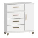 Ver imagem 2 de Cômoda Leme 1 Porta 4 Gavetas Branco - Fellicci