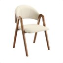 Ver imagem 5 de Kit 6 Cadeiras de Jantar em Madeira Maciça Tecido Linho:bege