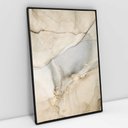 Ver imagem 1 de Quadro Decorativo em Canvas Abstrato Mármore Branco Perolado TaColado Moldura Flutuante 4,5cm Preta