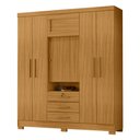 Ver imagem 2 de Guarda-Roupa Casal com 6 Portas 3 Gavetas e Chave 179cm Multimóveis CR35673 Madeirado