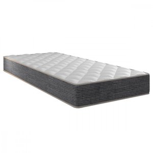 Colchão de Solteiro Tokio Molas Ensacadas 88x188x20 Cinza com Branco Portobel Cinza com Branco
