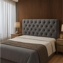 Ver imagem 4 de Cabeceira Cama Box Casal Queen Size 160cm Valentina Estofada Cinza