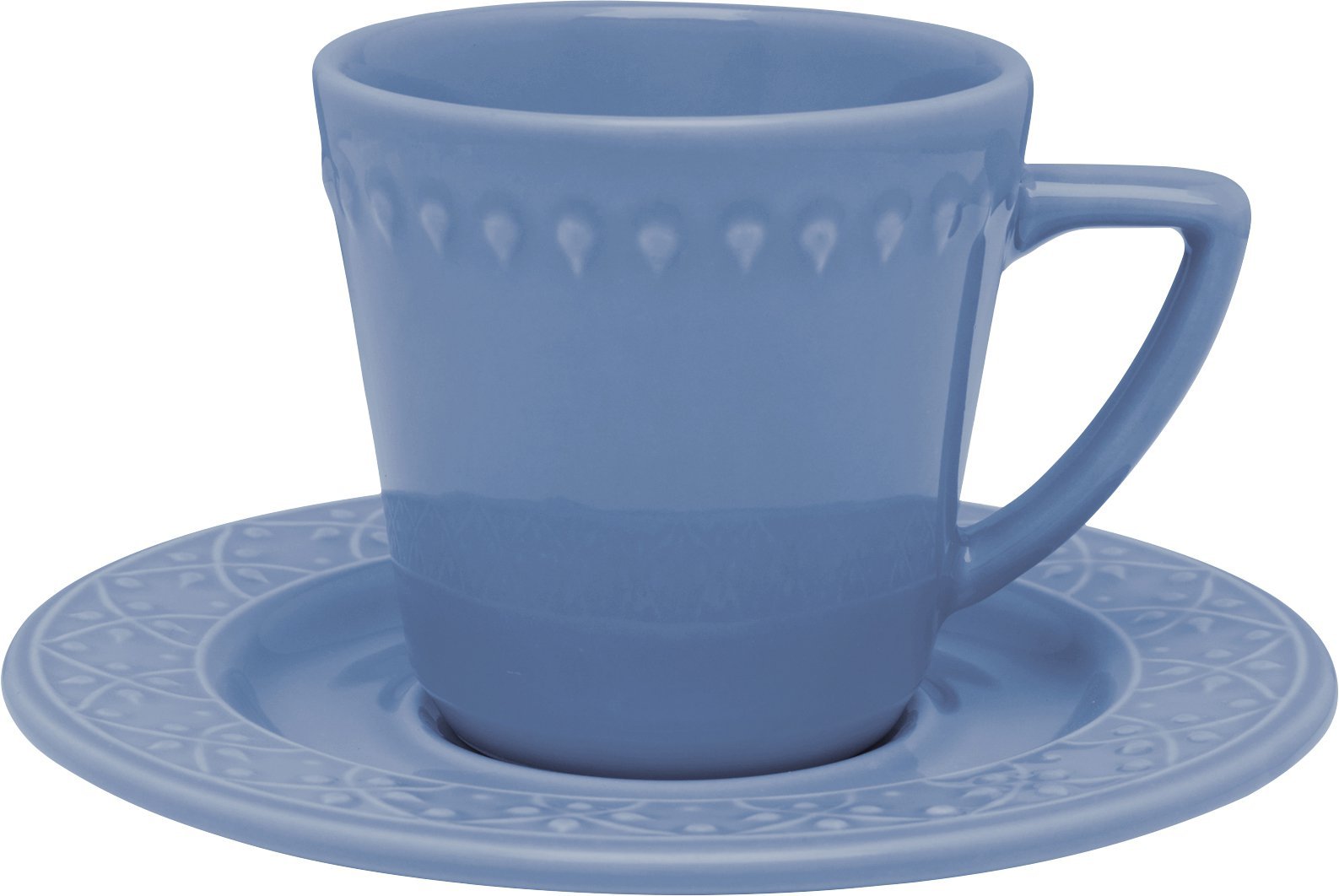 Kit Jogo Café Lanche Oxford® Mendi Capri 16 Peças Cerâmica MadeiraMadeira