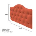 Ver imagem 4 de Cabeceira Suspensa Imperatriz 90 Cm Solteiro Suede Terracota