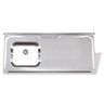 Pia de Inox 1,50 X 0,53 Lisa com Cuba Deslocada para Esquerda - 1