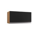Ver imagem 2 de Aéreo Geladeira Andreia Armário Suspenso P/ Cozinha 60 Cm Ajl Móveis - Amêndoa/preto
