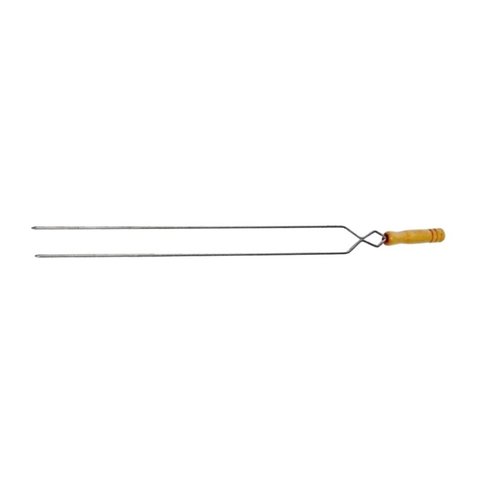 Espeto Duplo para Carne de Churrasco 85 cm