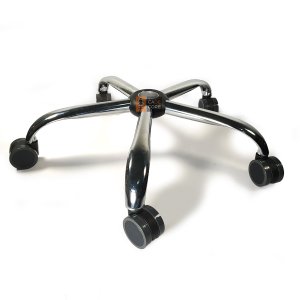 Estrela em Aço Cromado Resistente para Cadeira com Rodizios Silicone Premium