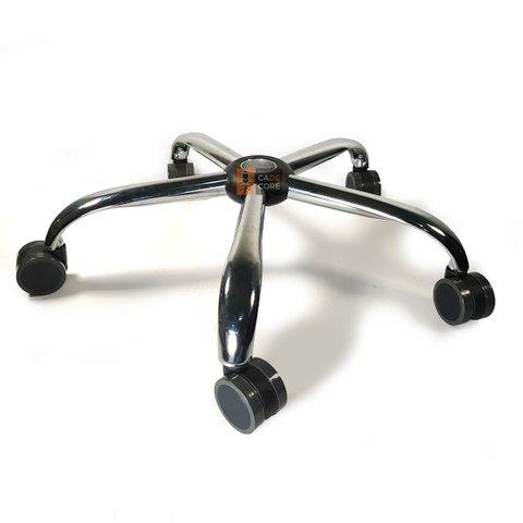 Estrela em Aço Cromado Resistente para Cadeira com Rodizios Silicone Premium