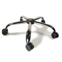 Ver imagem 1 de Estrela em Aço Cromado Resistente para Cadeira com Rodizios Silicone Premium