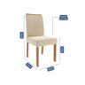 Sala de Jantar 180x90cm Tampo Mdf/vidro 6 Cadeira Cimol Louise Cimol Cinamomo/off/mad/nude - 3