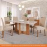 Sala de Jantar 180x90cm Tampo Mdf/vidro 6 Cadeira Cimol Louise Cimol Cinamomo/off/mad/nude - 7