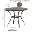 Ver imagem 4 de Jogo 4 Cadeiras Emily e Mesa com Ombrelone em Alumínio para Piscina, Área e Jardim Trama Origina