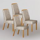 Ver imagem 1 de Kit 4 Cadeiras Maciça de Jantar Estofada Ilhéus- Arbo Design