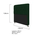 Ver imagem 4 de Kit Cabeceira Lady e Recamier Félix 195 Cm King Size Verde