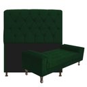 Ver imagem 1 de Kit Cabeceira Lady e Recamier Félix 195 Cm King Size Verde