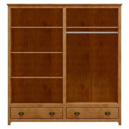 Guarda Roupa Casal 4 Portas e 2 Gavetas Topázio 9105fn Freijó Finestra - 3