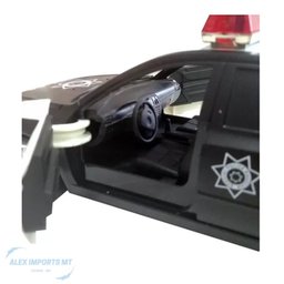 Carro de Polícia com Som e Luzes Plástico Resistente - 3